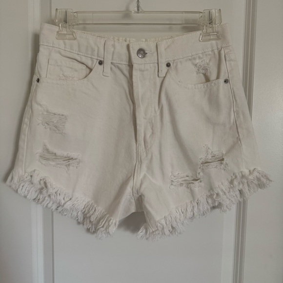 wild fable Pants - Wild Fable White Highest Rise Jean Shorts, 2